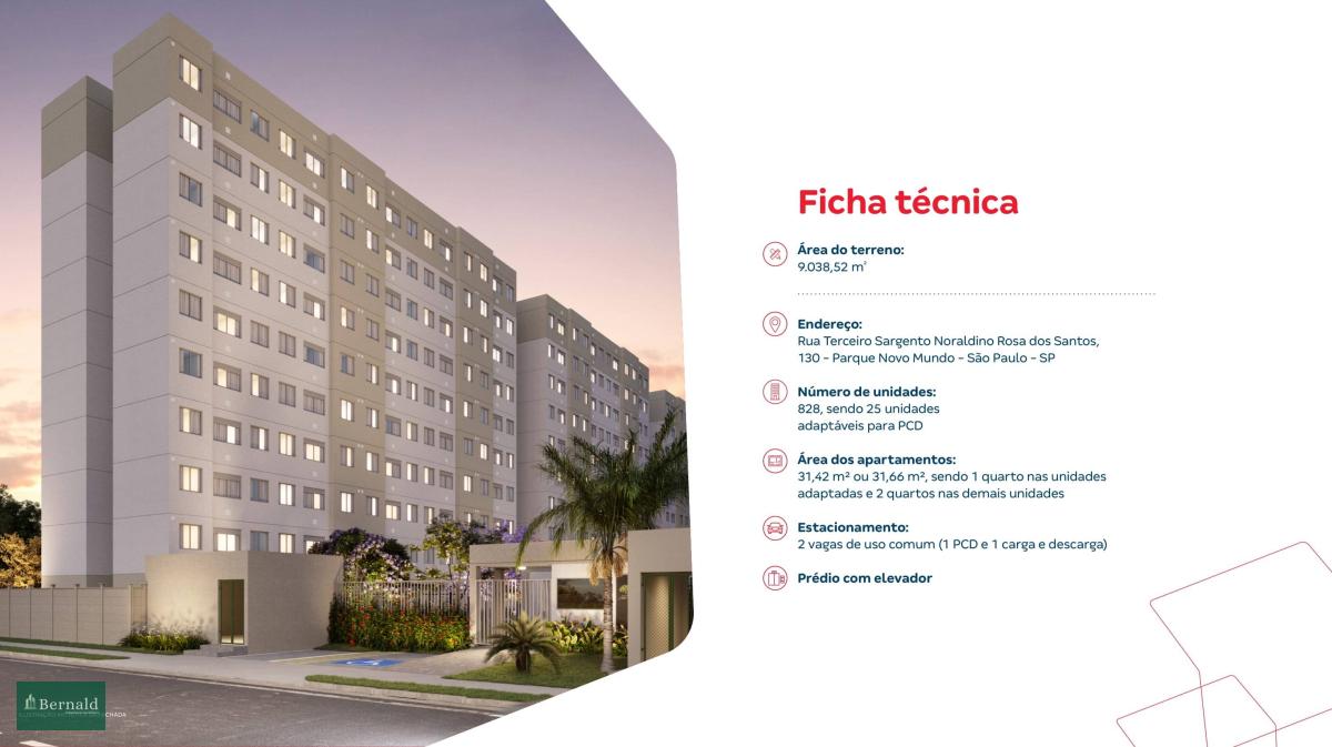 Apartamento à venda em São Paulo, Parque Novo Mundo, com 2 quartos, 32m²